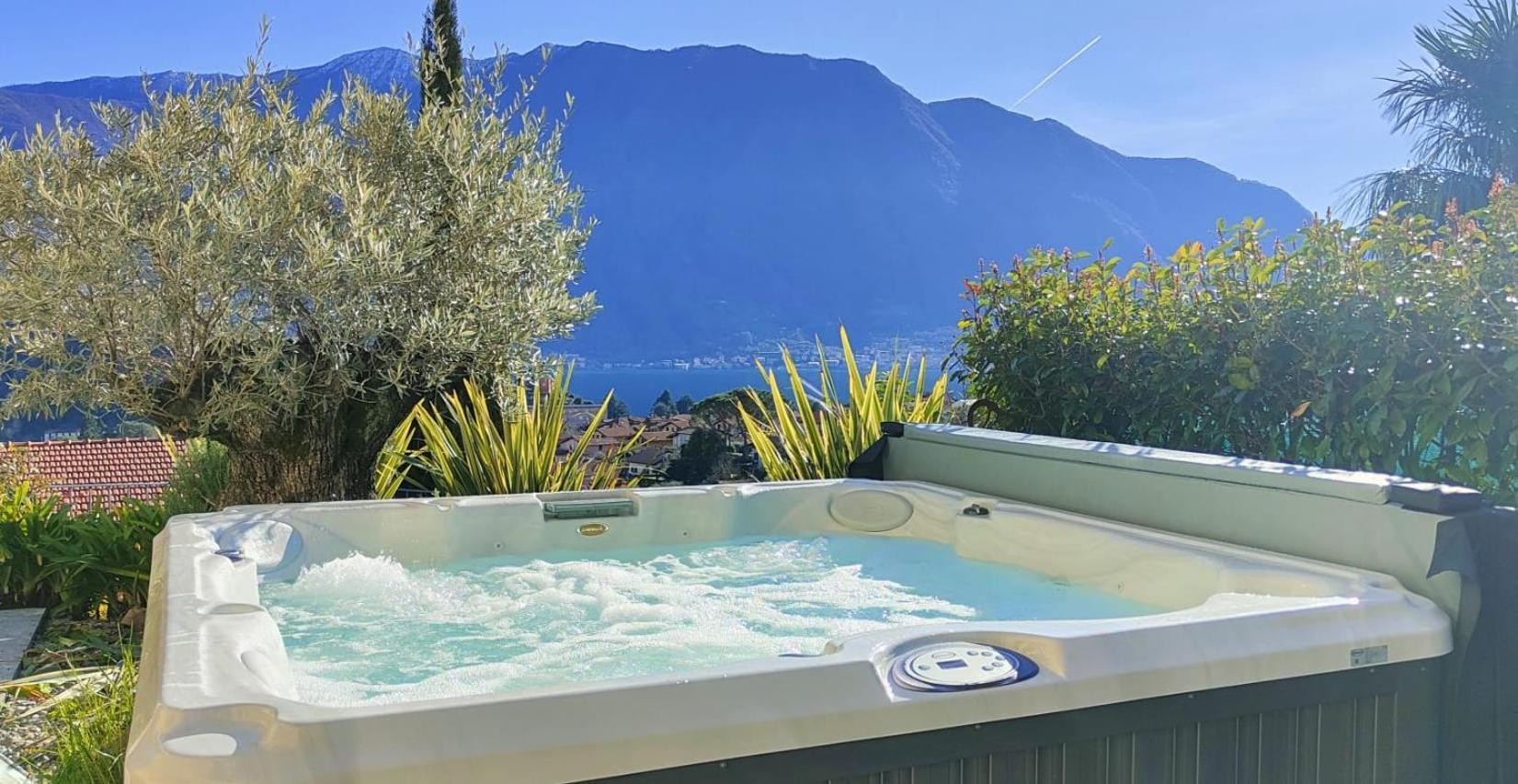 Magic Garden With Jacuzzi-Pool And Luxury Lake Como View Lenno Exterior foto